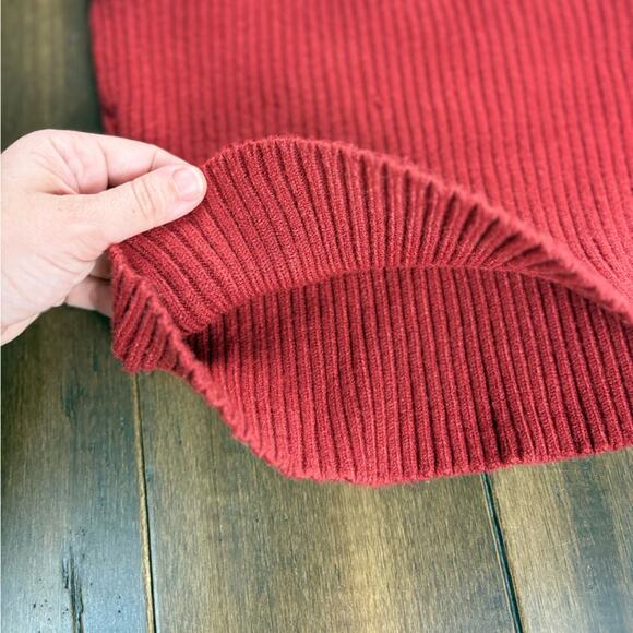 Lulu's Rich Strapless Red Knit Top w/ Long Sleeve Wrap size XL - Picture 9 of 11